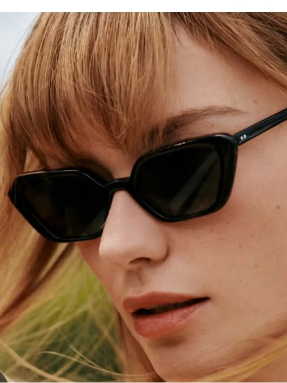 Reformation x Jimmy Fairly The Joan Black Cat-Eye Sunglasses with Grey  Lenses